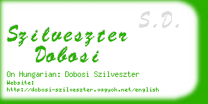 szilveszter dobosi business card